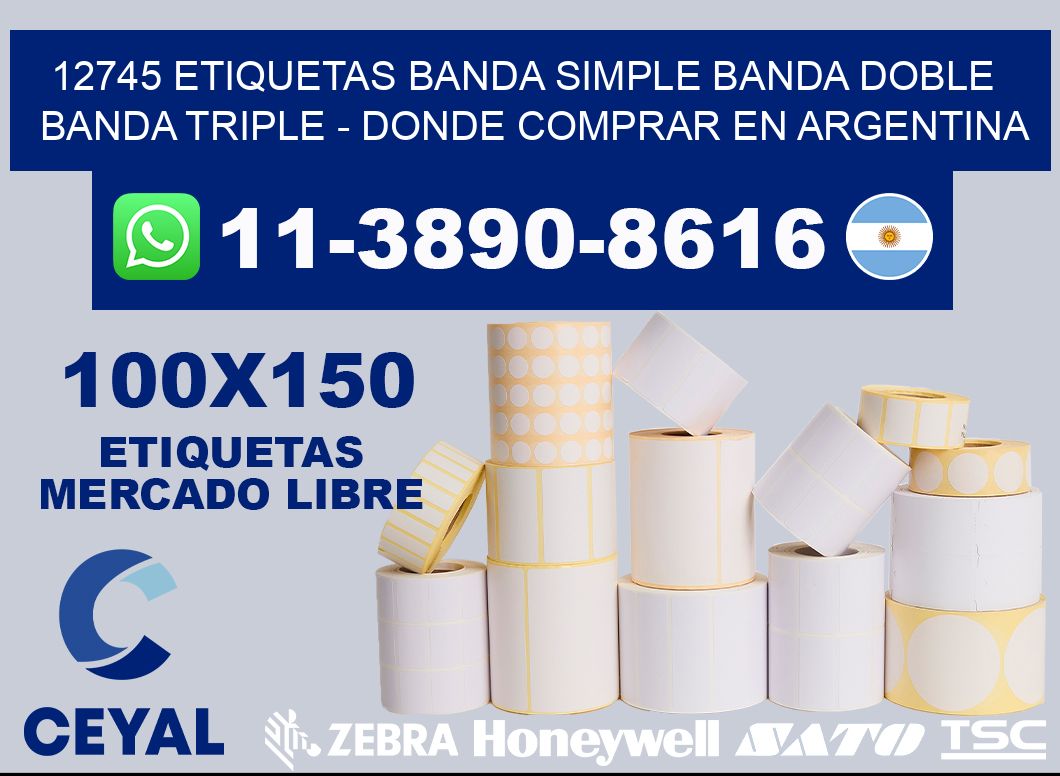 12745 etiquetas banda simple banda doble banda triple - Donde Comprar en Argentina