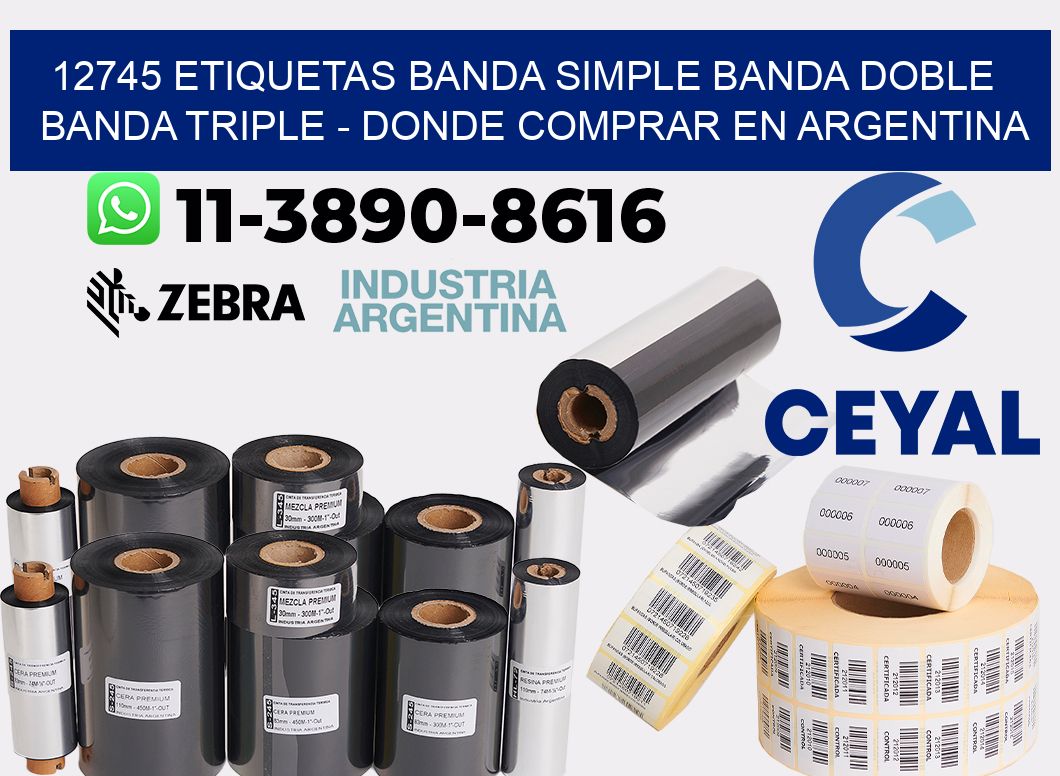 12745 etiquetas banda simple banda doble banda triple - Donde Comprar en Argentina