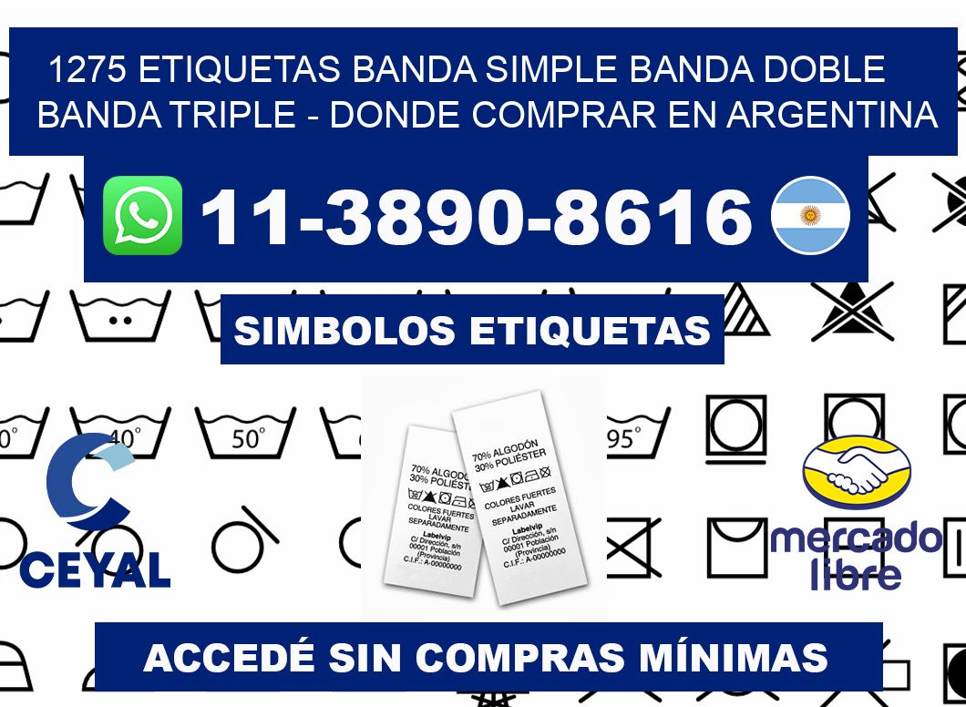1275 etiquetas banda simple banda doble banda triple - Donde Comprar en Argentina