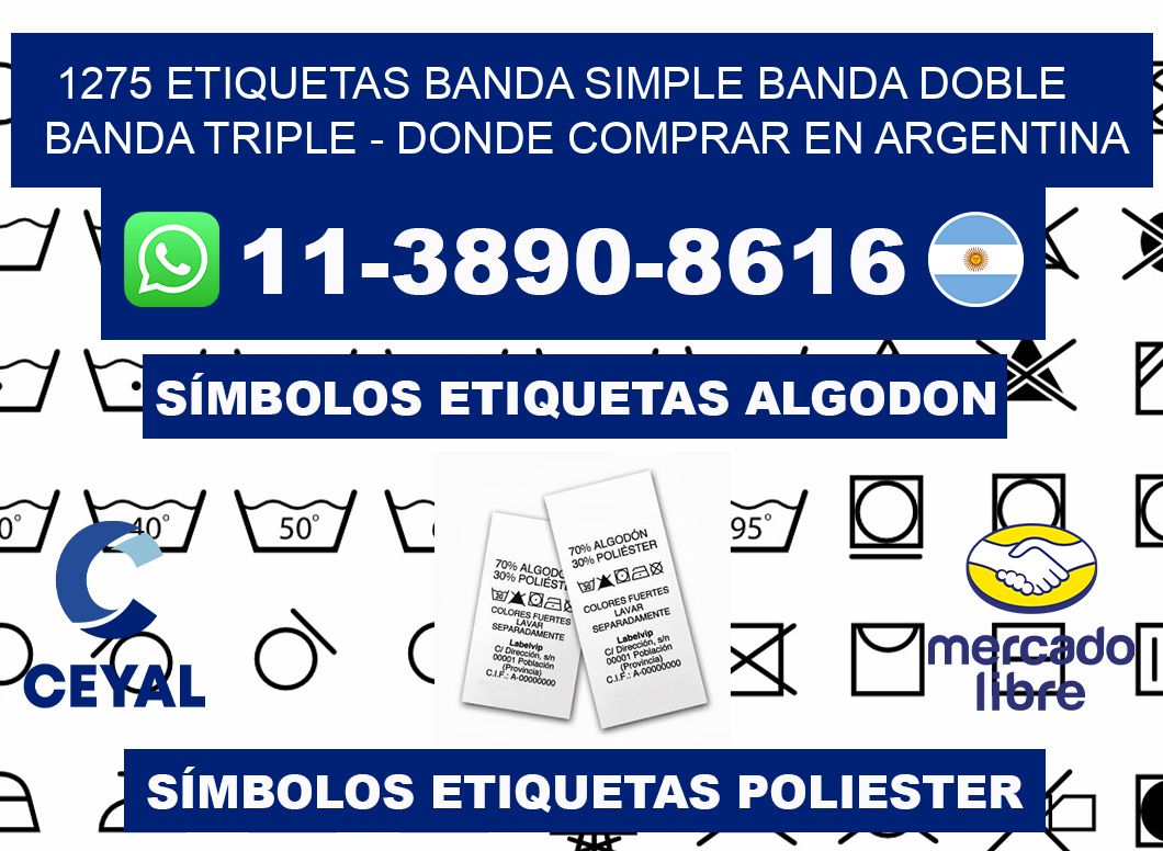 1275 etiquetas banda simple banda doble banda triple - Donde Comprar en Argentina