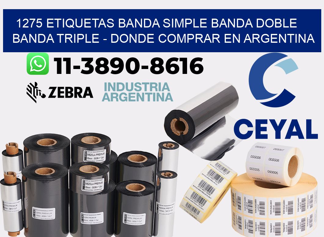 1275 etiquetas banda simple banda doble banda triple - Donde Comprar en Argentina