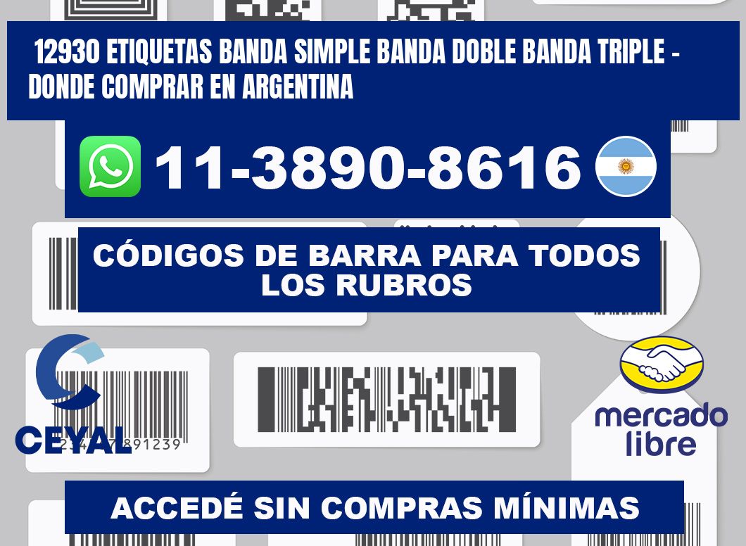 12930 etiquetas banda simple banda doble banda triple - Donde Comprar en Argentina