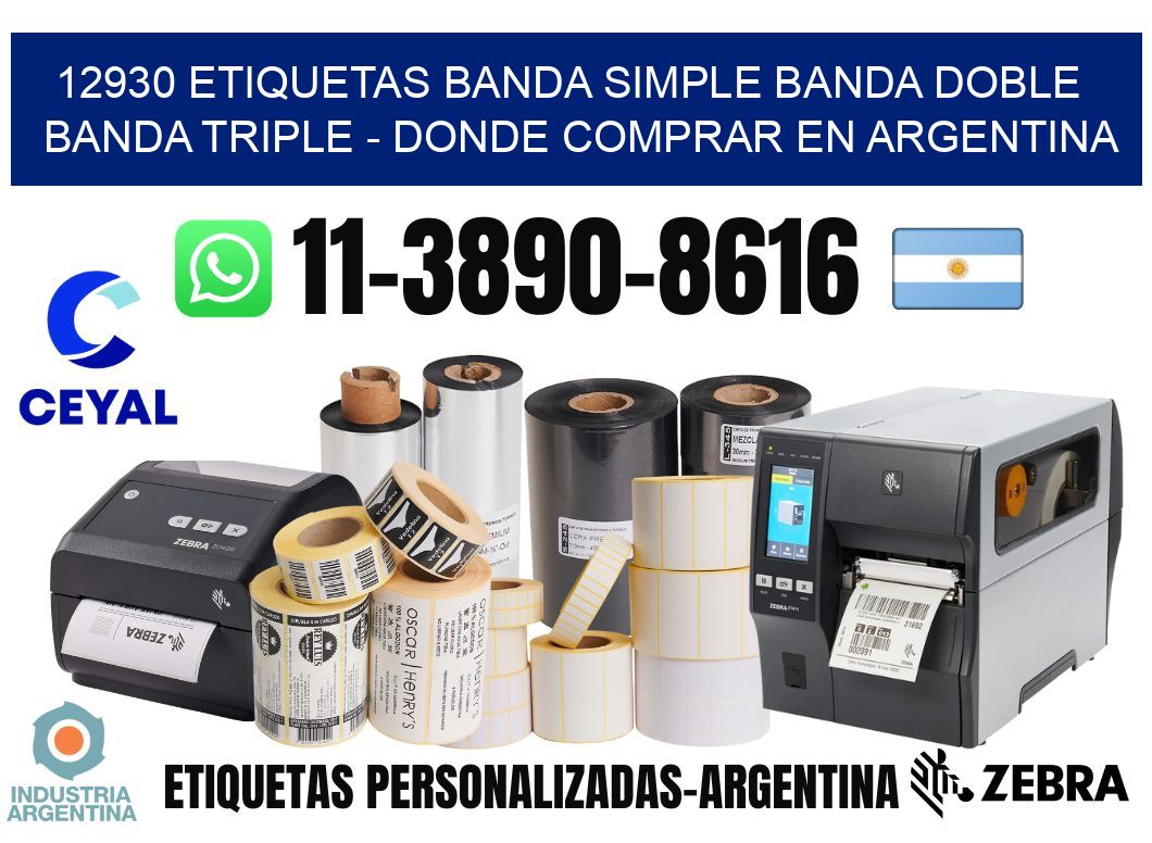 12930 etiquetas banda simple banda doble banda triple - Donde Comprar en Argentina