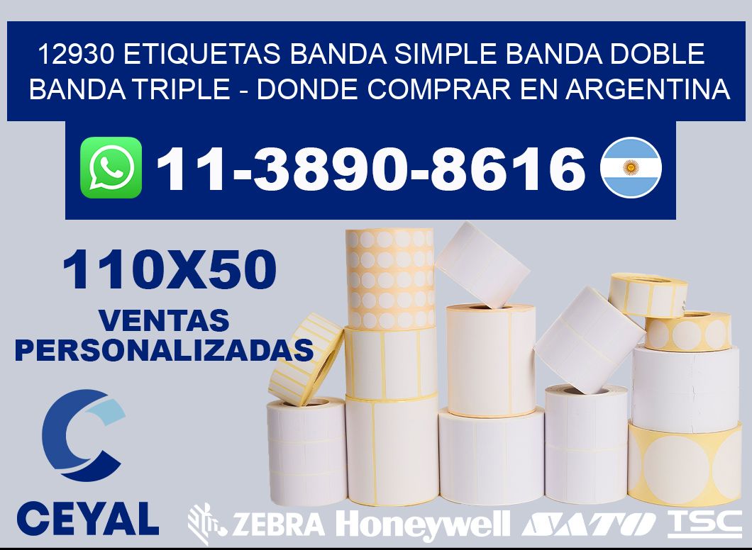 12930 etiquetas banda simple banda doble banda triple - Donde Comprar en Argentina