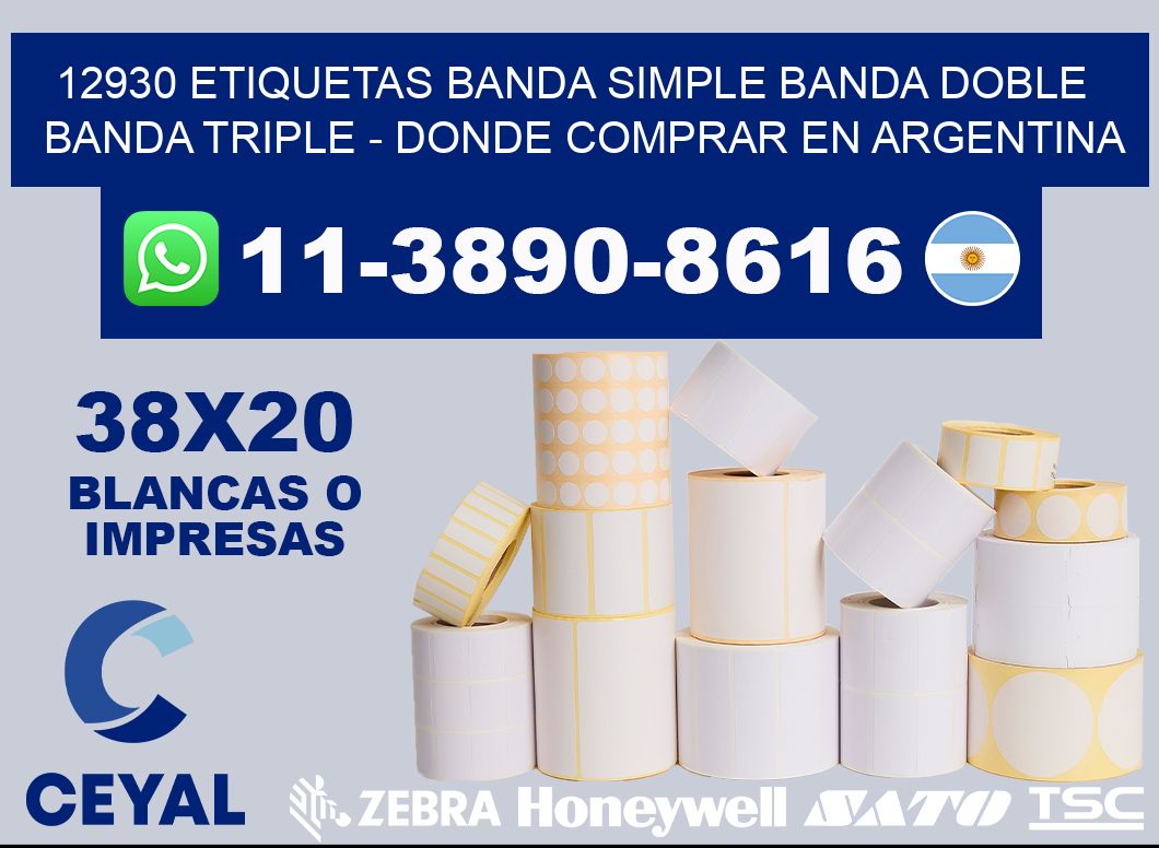 12930 etiquetas banda simple banda doble banda triple - Donde Comprar en Argentina