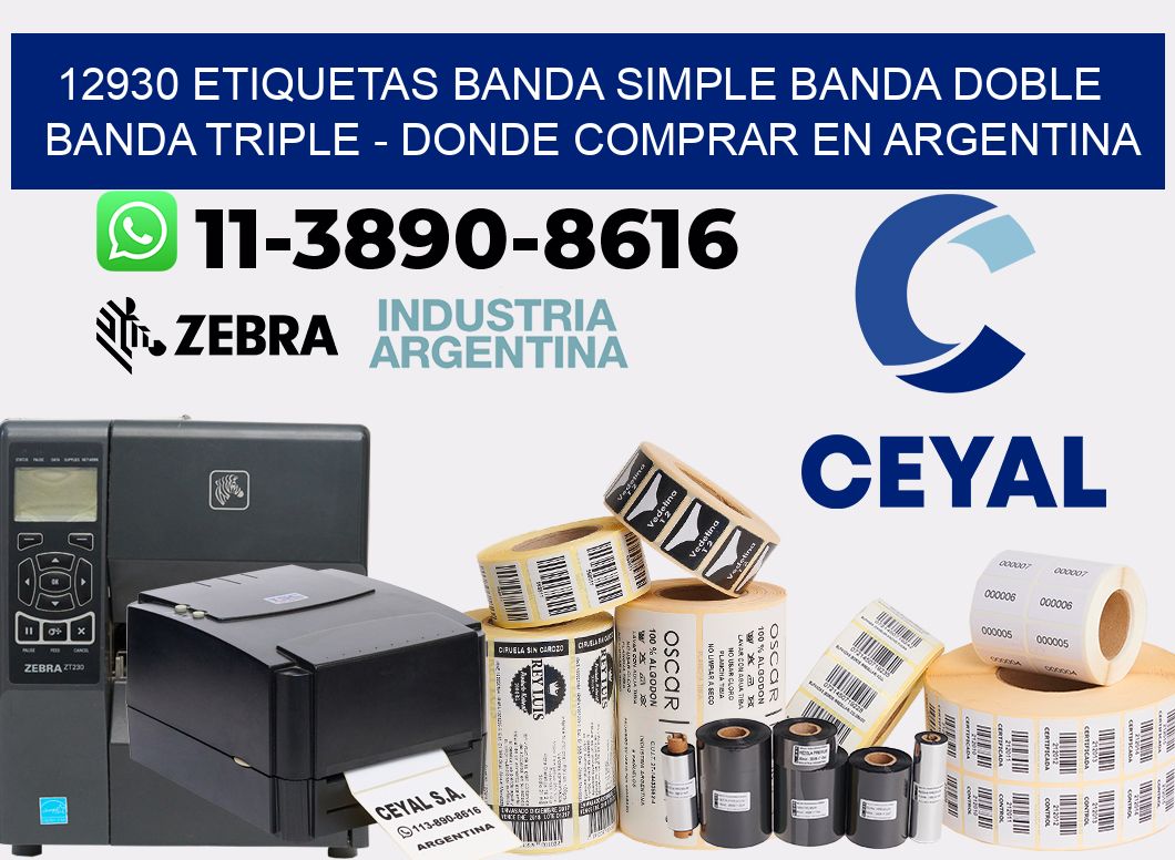 12930 etiquetas banda simple banda doble banda triple - Donde Comprar en Argentina