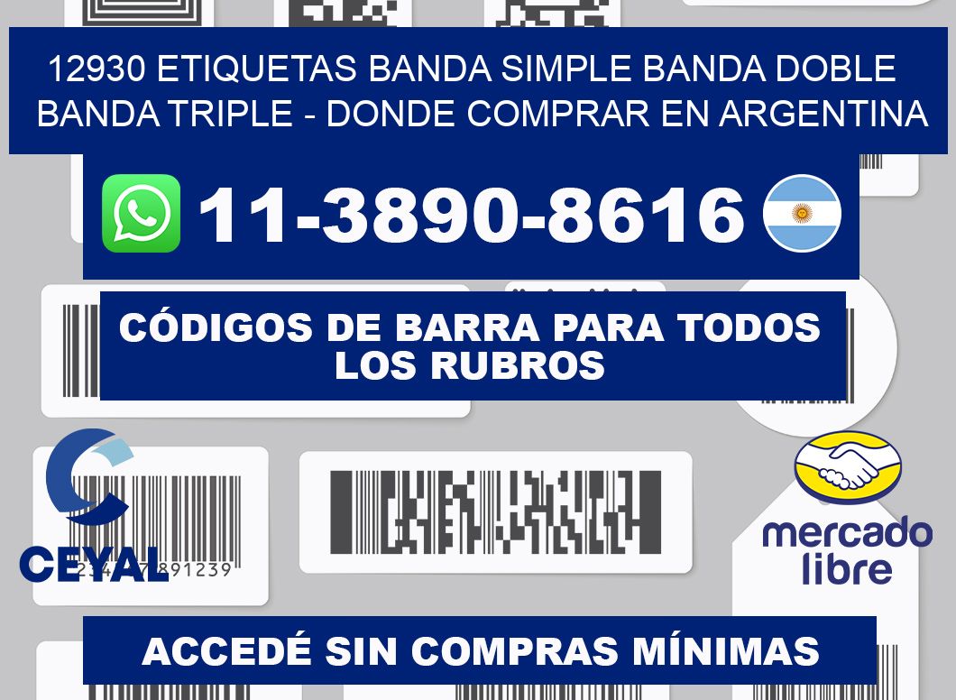 12930 etiquetas banda simple banda doble banda triple - Donde Comprar en Argentina