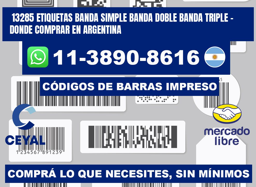 13285 etiquetas banda simple banda doble banda triple - Donde Comprar en Argentina