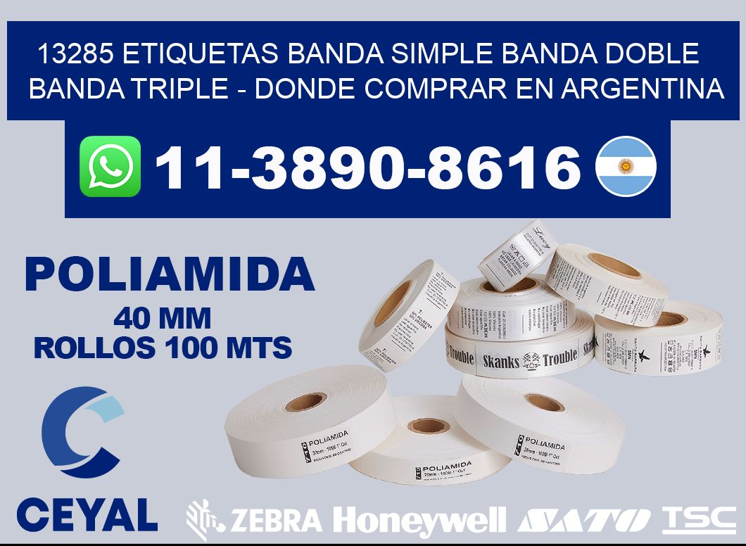 13285 etiquetas banda simple banda doble banda triple - Donde Comprar en Argentina