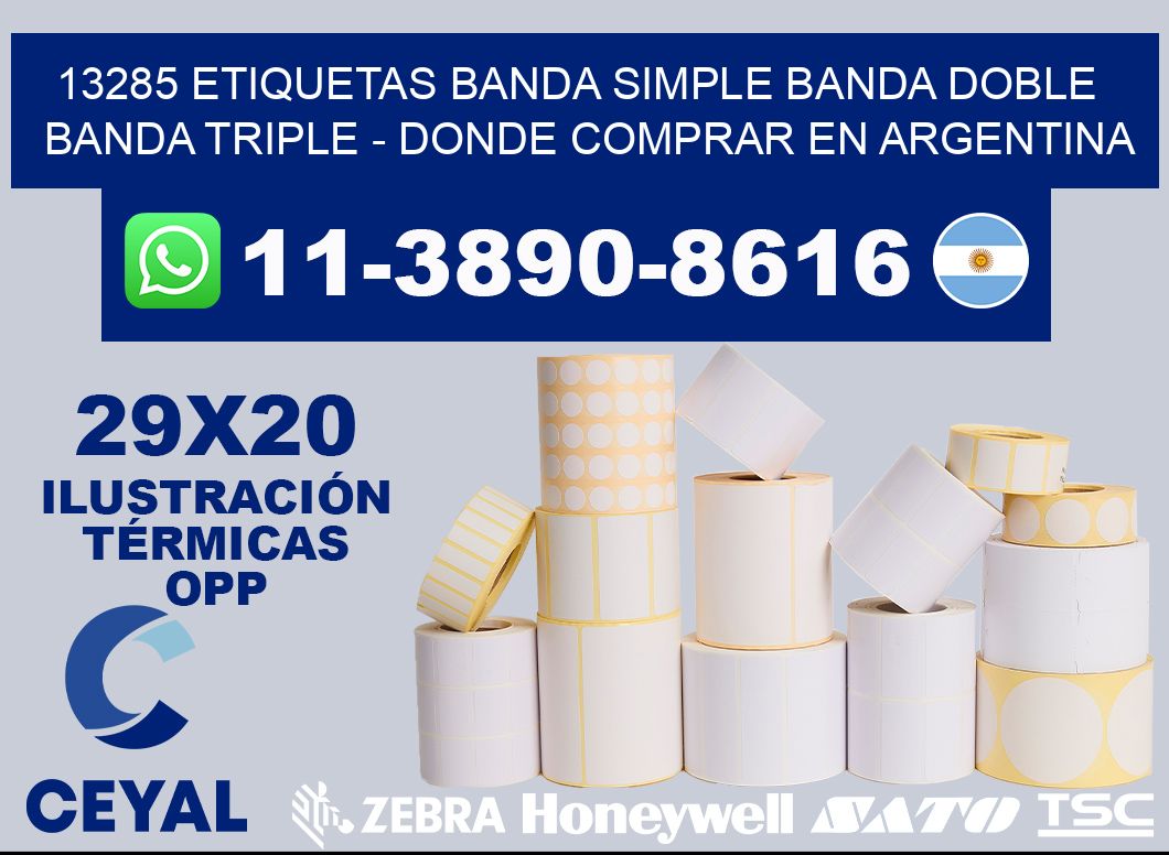 13285 etiquetas banda simple banda doble banda triple - Donde Comprar en Argentina