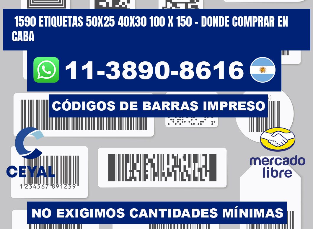 1590 etiquetas 50x25 40x30 100 x 150 - Donde Comprar en Caba