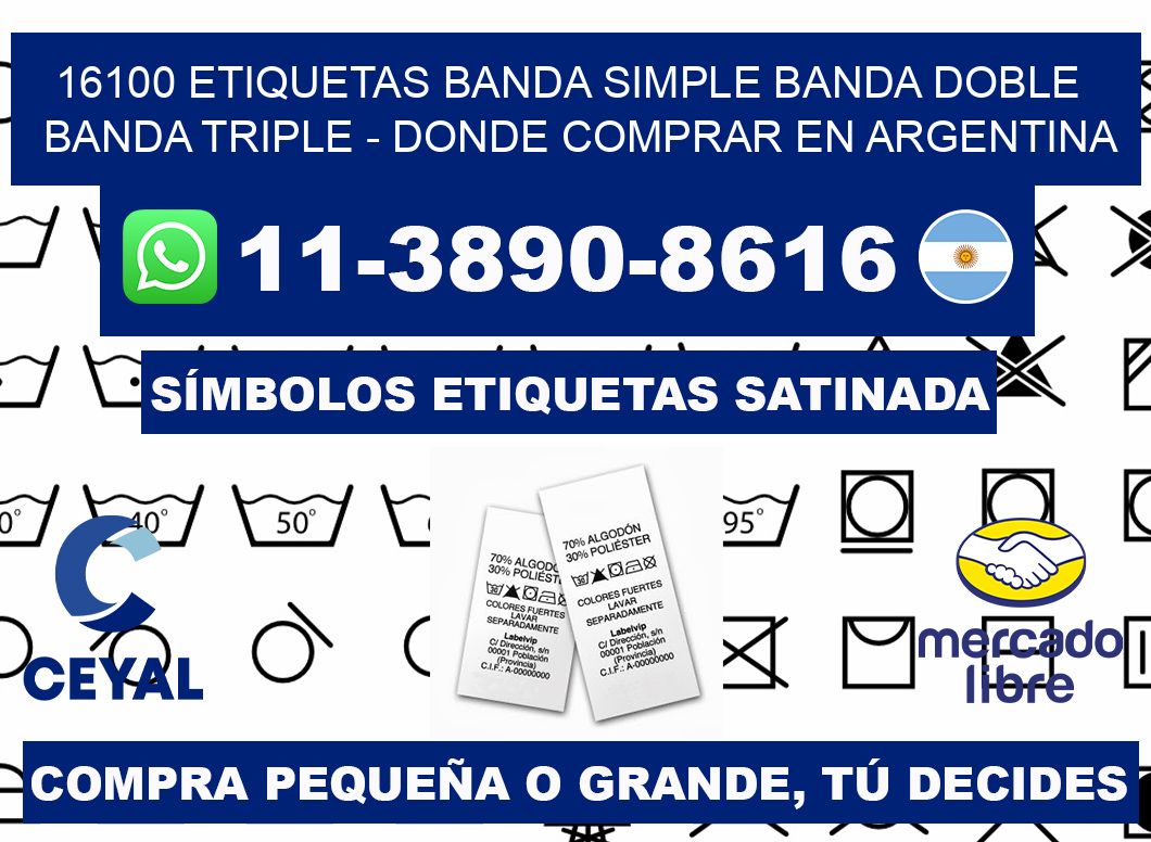 16100 etiquetas banda simple banda doble banda triple - Donde Comprar en Argentina