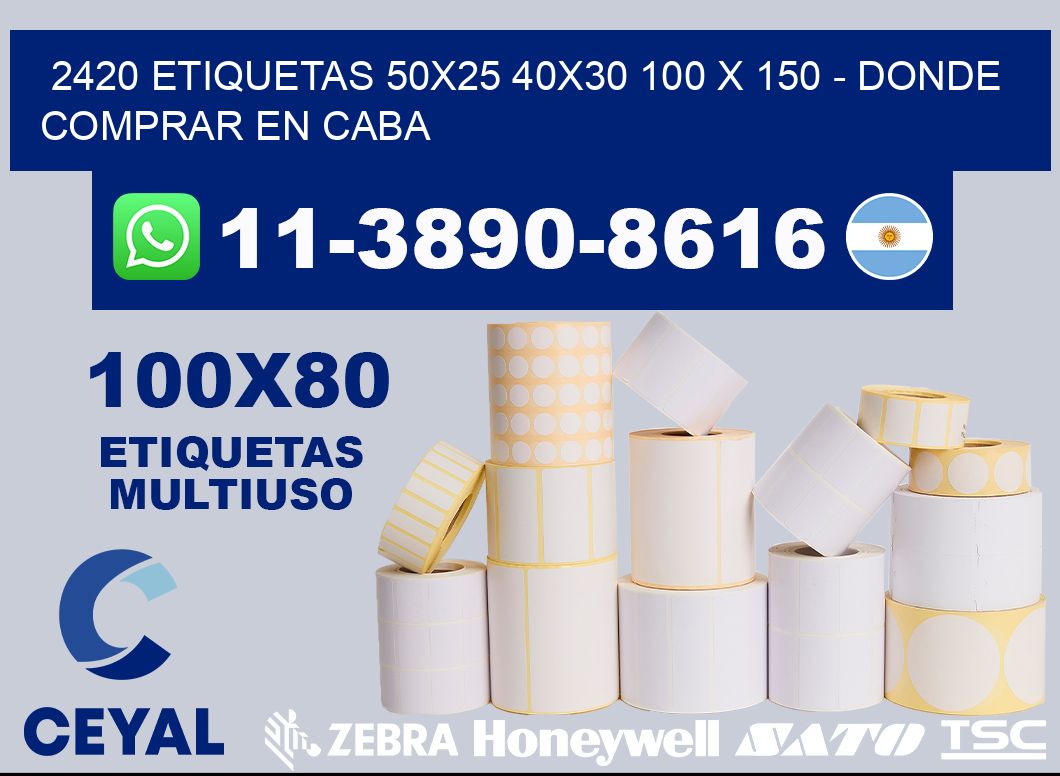 2420 etiquetas 50x25 40x30 100 x 150 - Donde Comprar en Caba