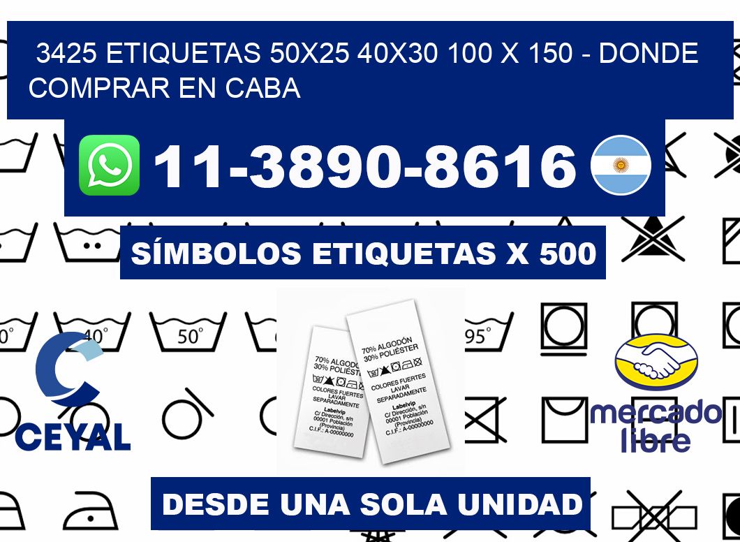 3425 etiquetas 50x25 40x30 100 x 150 - Donde Comprar en Caba