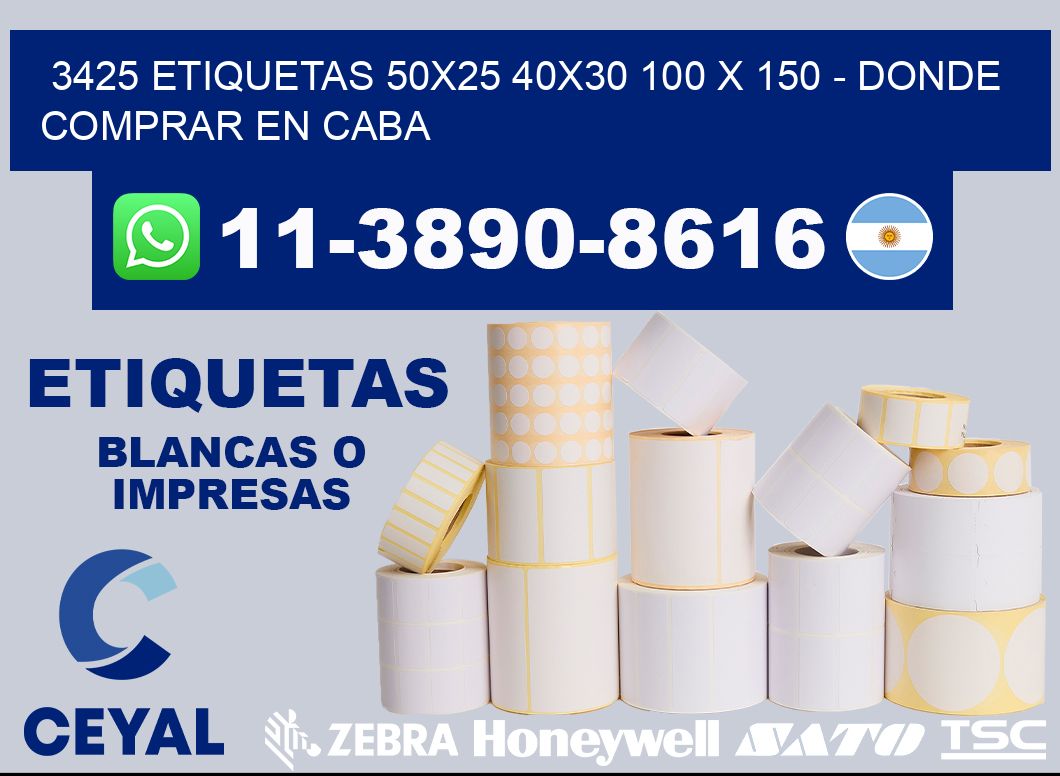 3425 etiquetas 50x25 40x30 100 x 150 - Donde Comprar en Caba