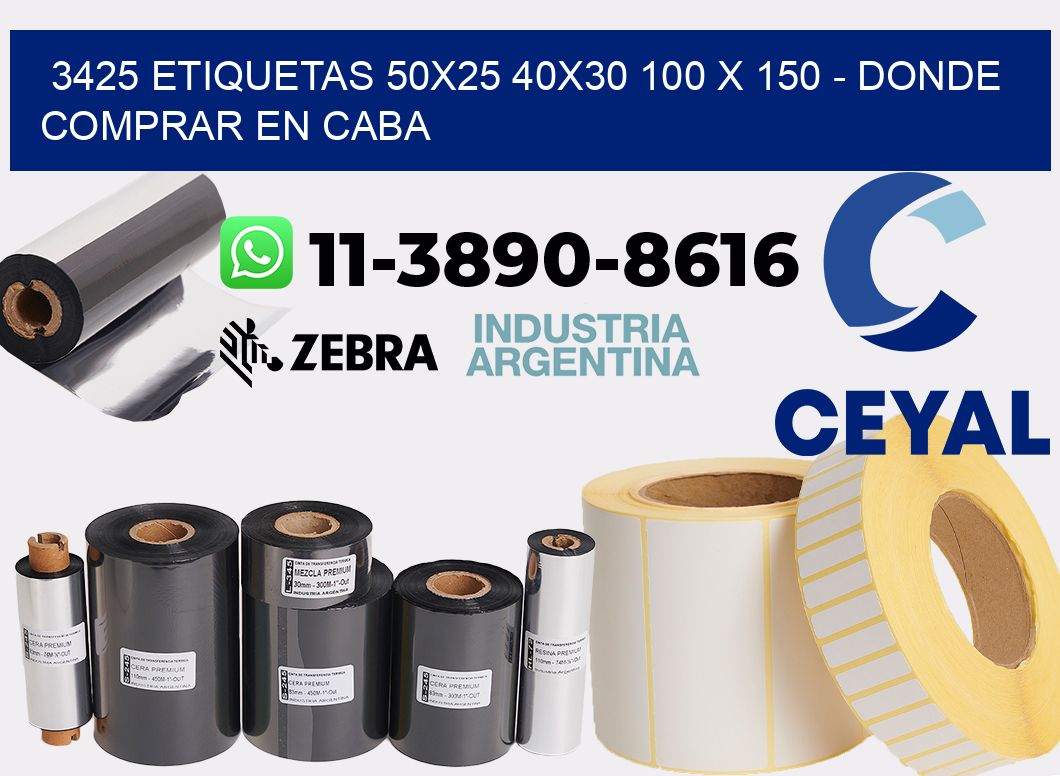 3425 etiquetas 50x25 40x30 100 x 150 - Donde Comprar en Caba