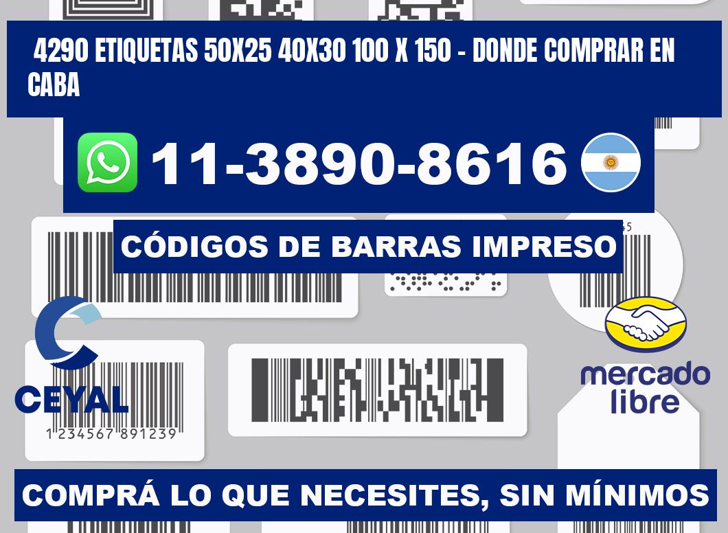 4290 etiquetas 50x25 40x30 100 x 150 - Donde Comprar en Caba