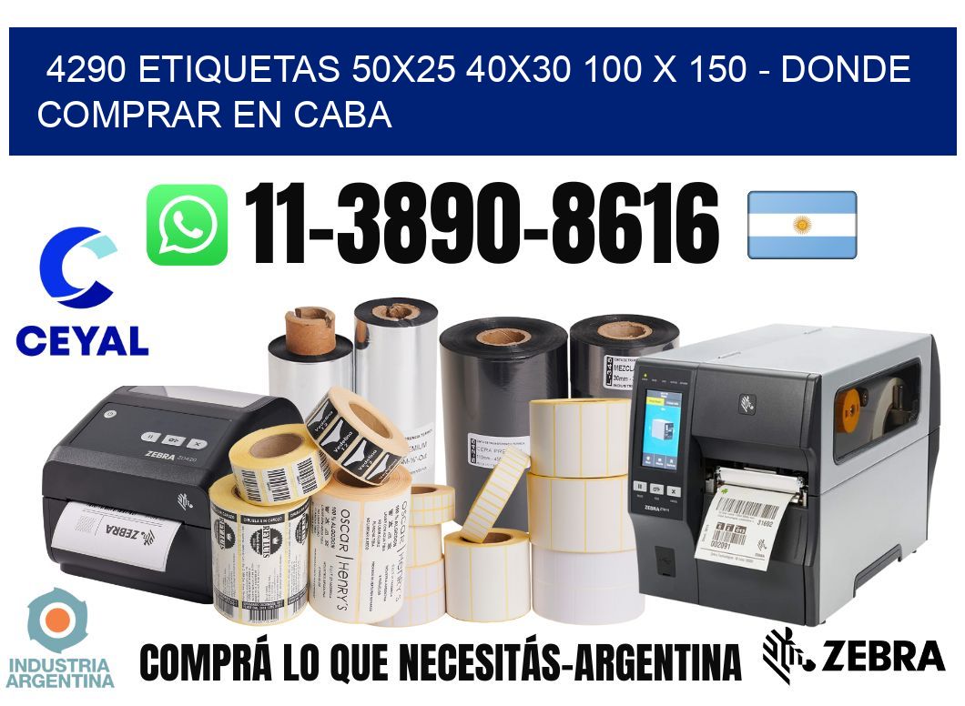 4290 etiquetas 50x25 40x30 100 x 150 - Donde Comprar en Caba