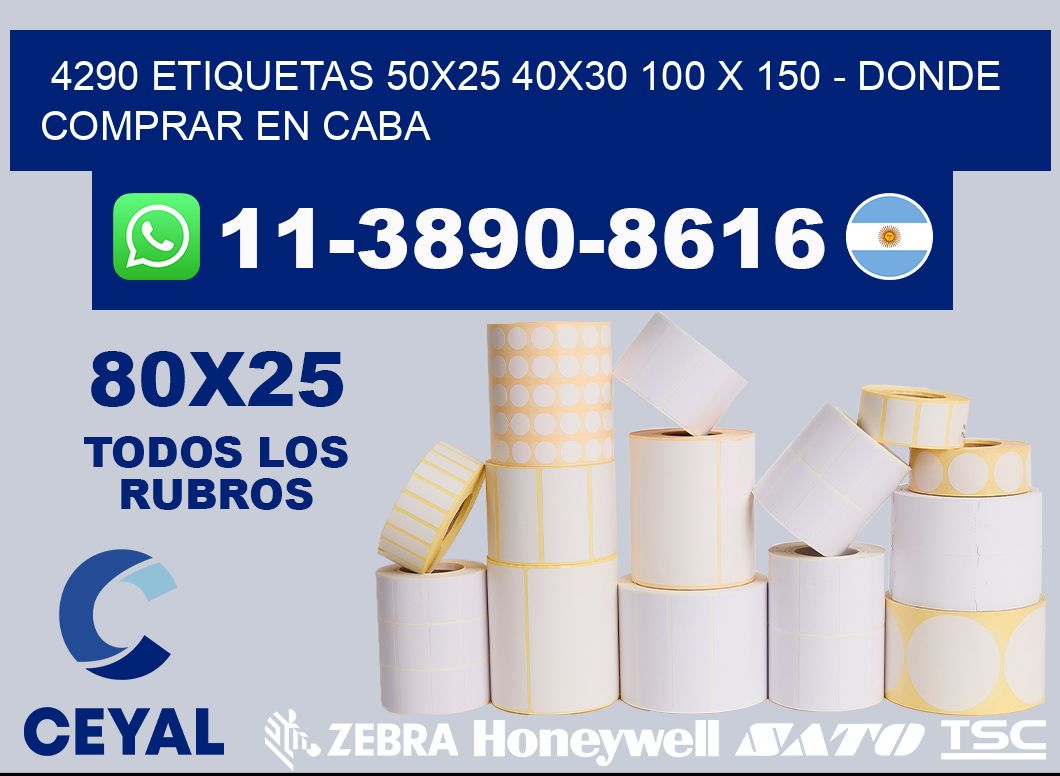 4290 etiquetas 50x25 40x30 100 x 150 - Donde Comprar en Caba