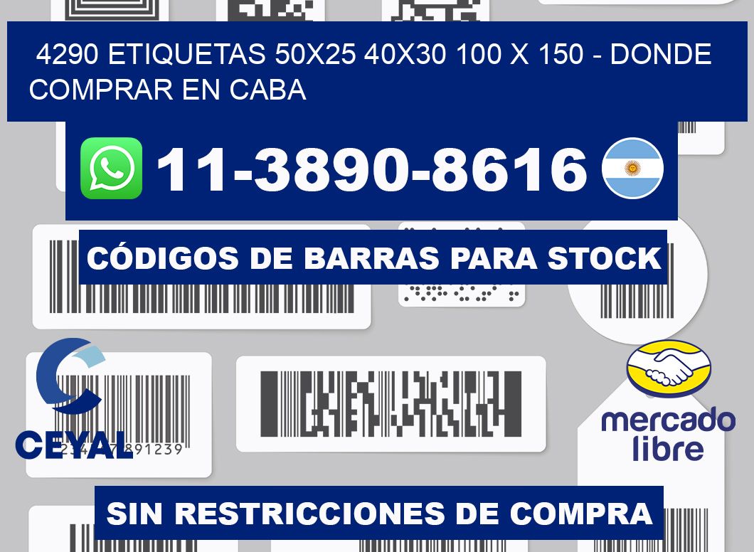 4290 etiquetas 50x25 40x30 100 x 150 - Donde Comprar en Caba