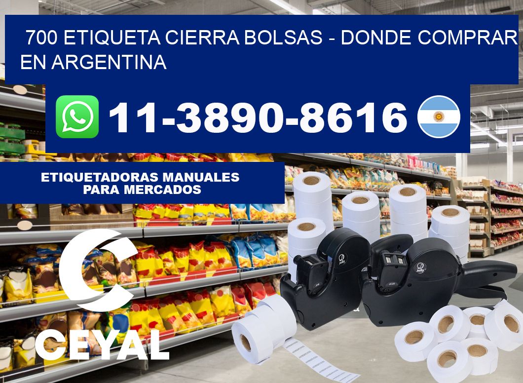 700 etiqueta Cierra Bolsas - Donde Comprar en Argentina