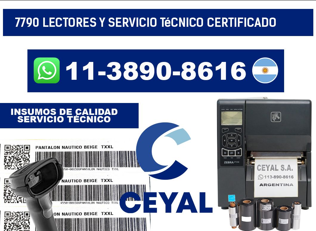 7790 Lectores y Servicio Técnico Certificado