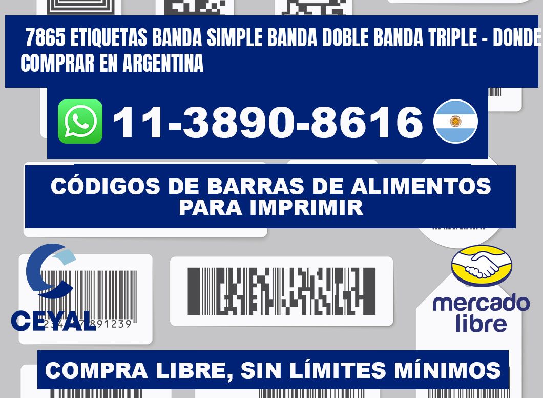 7865 etiquetas banda simple banda doble banda triple - Donde Comprar en Argentina
