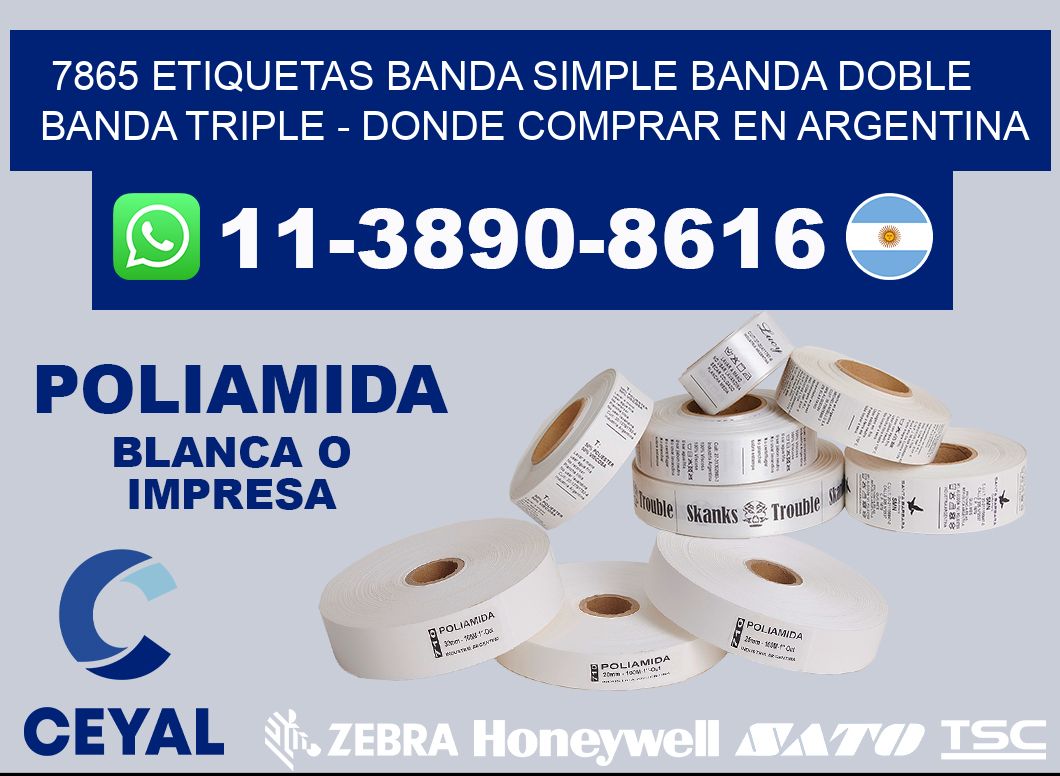 7865 etiquetas banda simple banda doble banda triple - Donde Comprar en Argentina