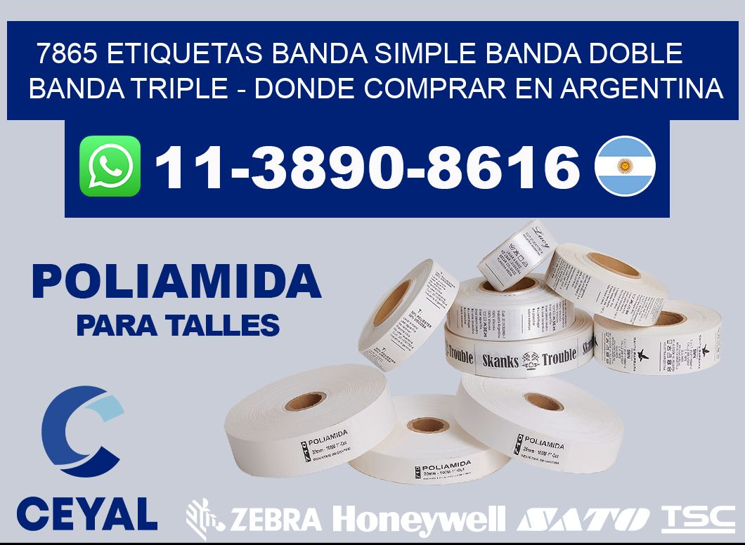 7865 etiquetas banda simple banda doble banda triple - Donde Comprar en Argentina