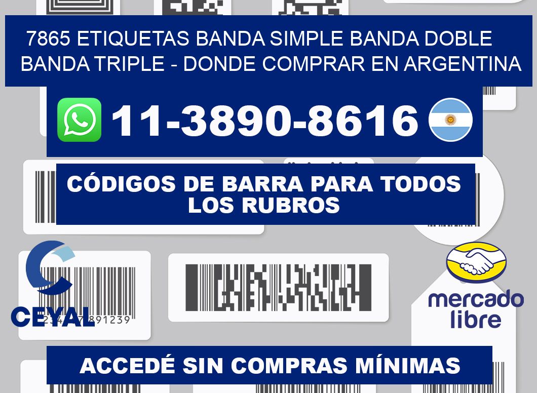 7865 etiquetas banda simple banda doble banda triple - Donde Comprar en Argentina