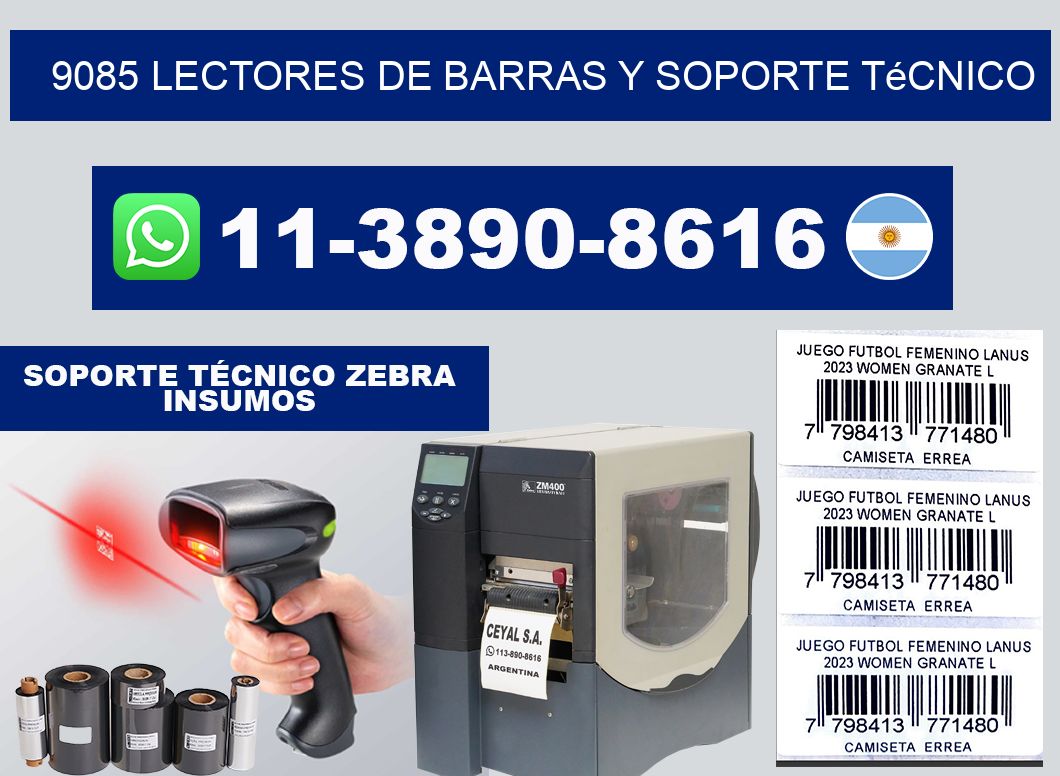9085 Lectores de barras y Soporte Técnico