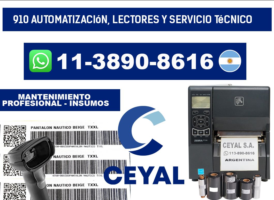 910 Automatización, Lectores y Servicio Técnico