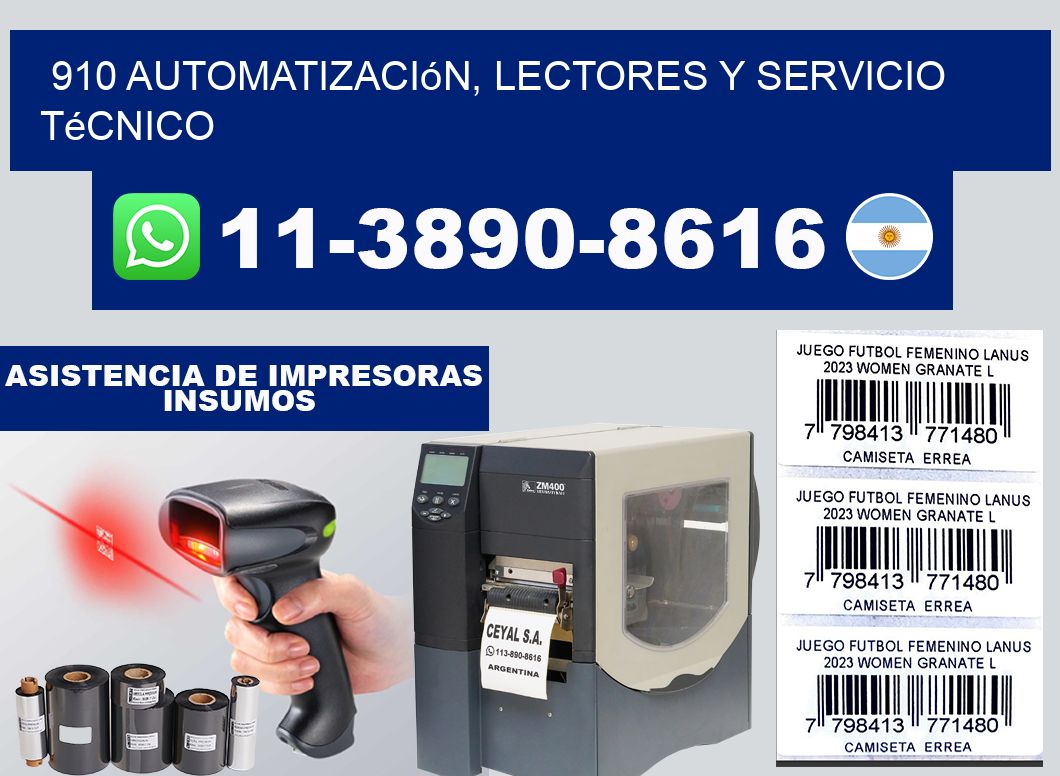 910 Automatización, Lectores y Servicio Técnico