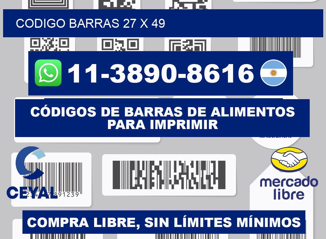 Codigo barras 27 x 49