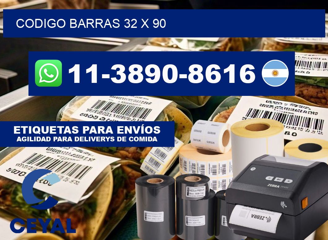 Codigo barras 32 x 90