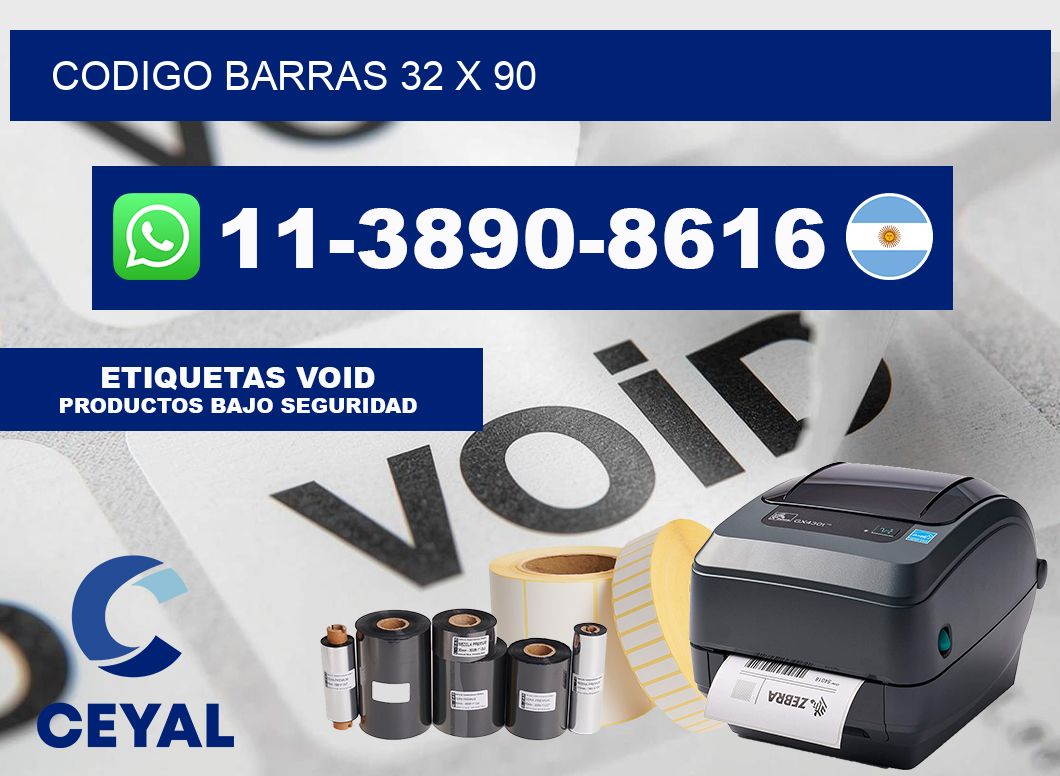 Codigo barras 32 x 90