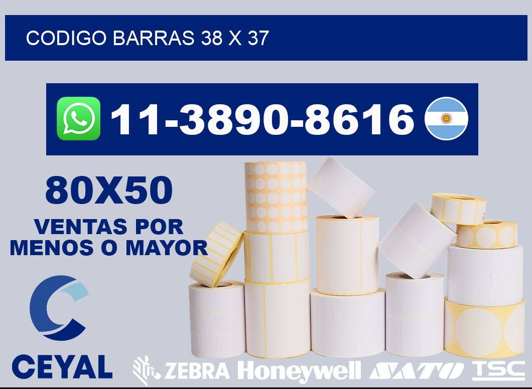Codigo barras 38 x 37