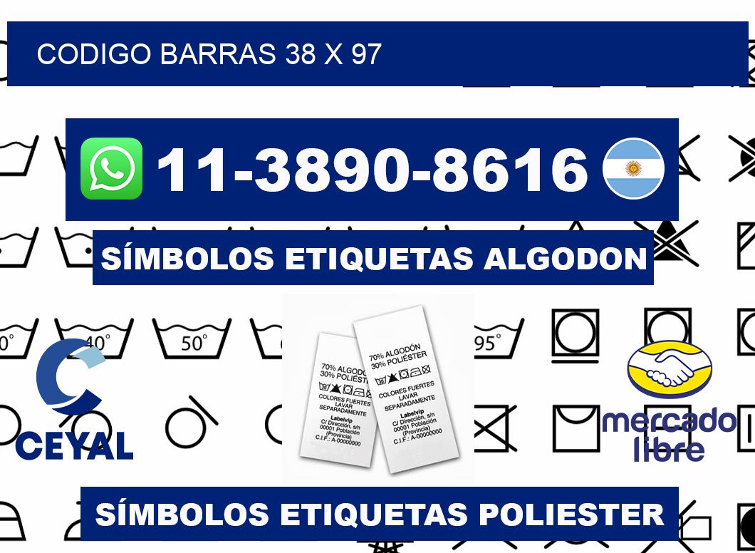 Codigo barras 38 x 97