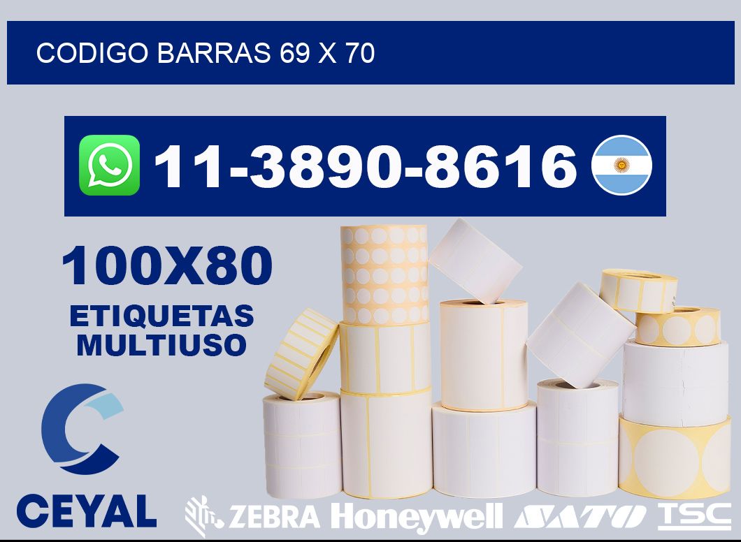 Codigo barras 69 x 70