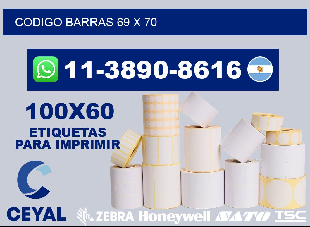 Codigo barras 69 x 70