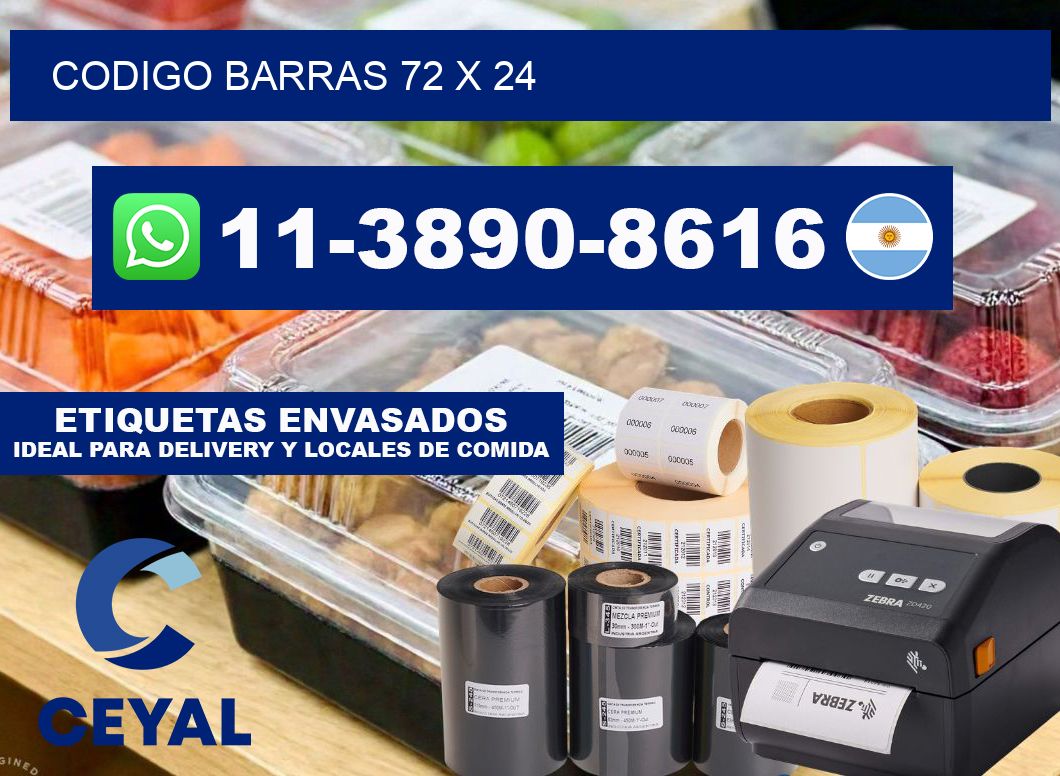 Codigo barras 72 x 24