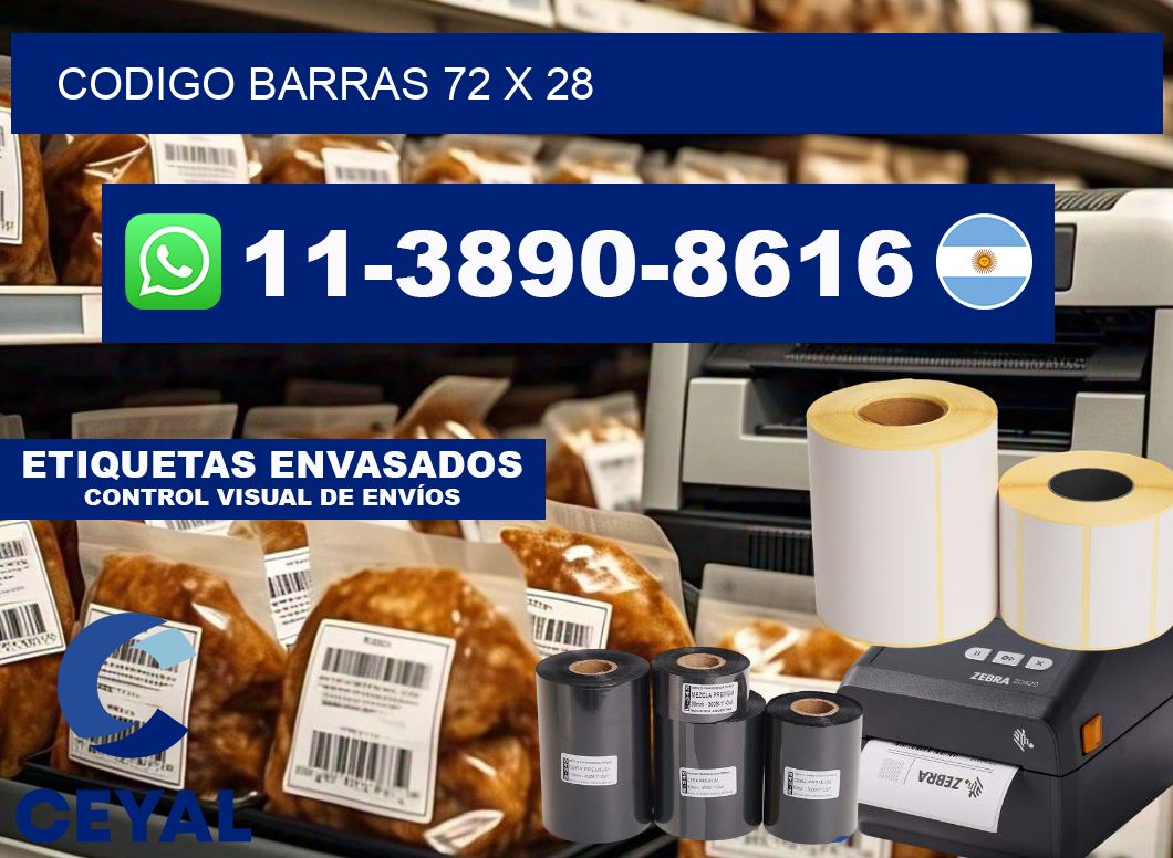 Codigo barras 72 x 28