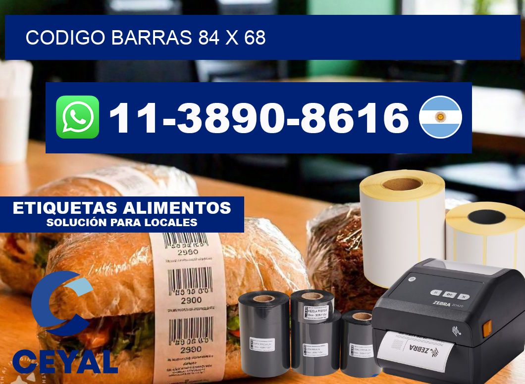 Codigo barras 84 x 68