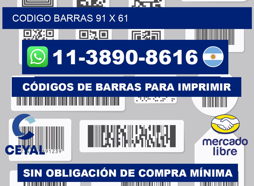 Codigo barras 91 x 61