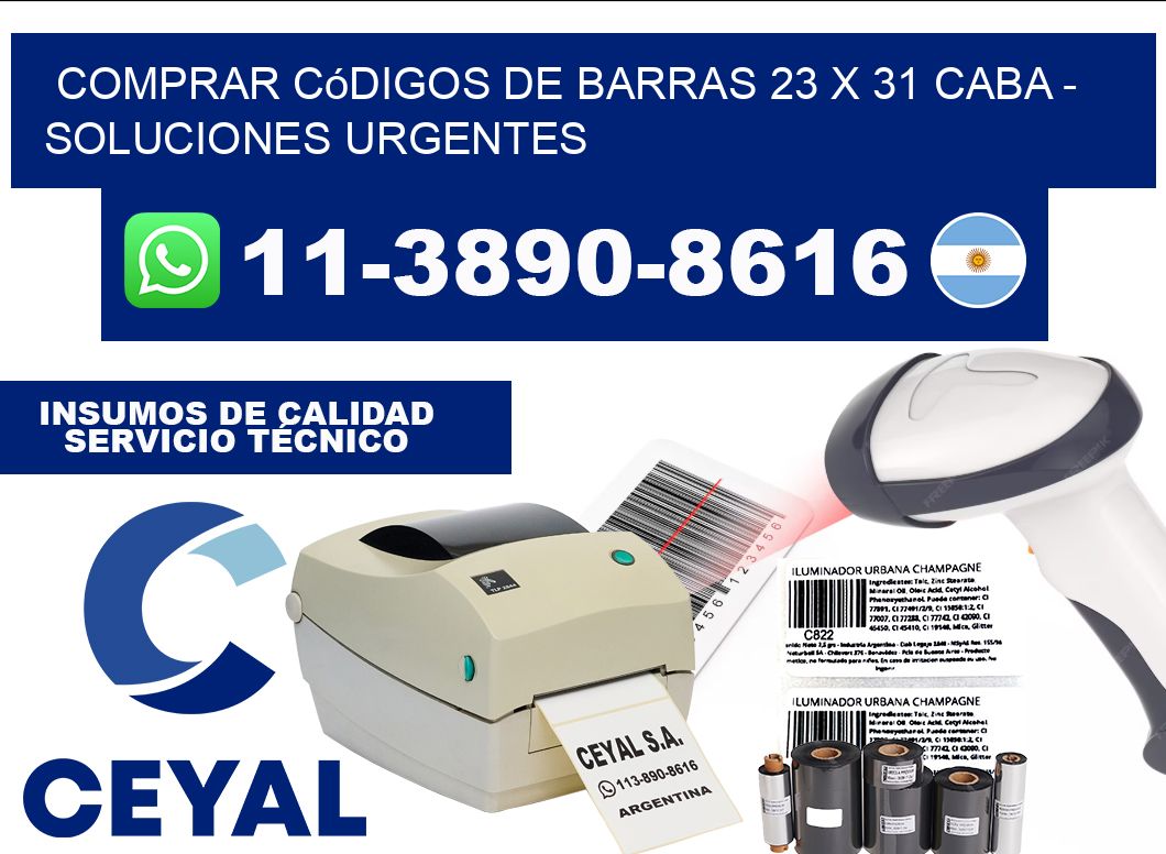 Comprar códigos de barras 23 x 31 CABA - soluciones urgentes