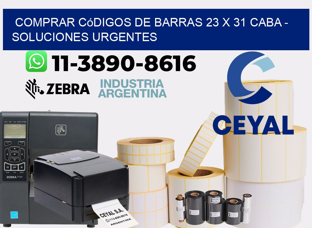 Comprar códigos de barras 23 x 31 CABA - soluciones urgentes