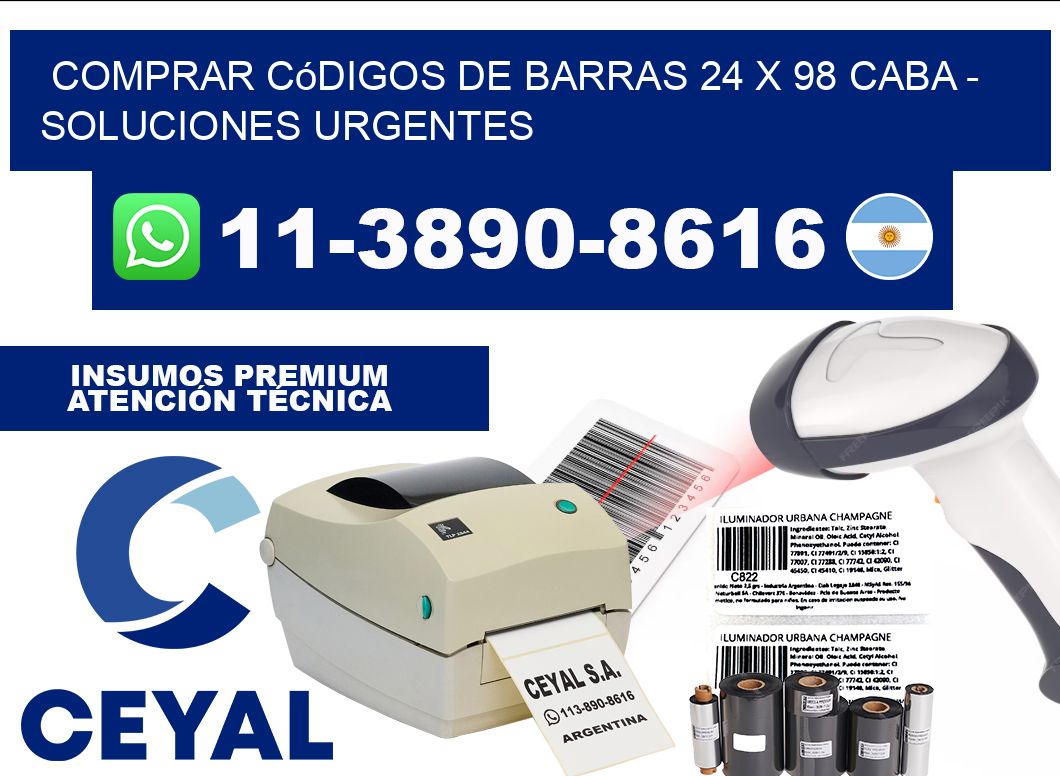 Comprar códigos de barras 24 x 98 CABA - soluciones urgentes