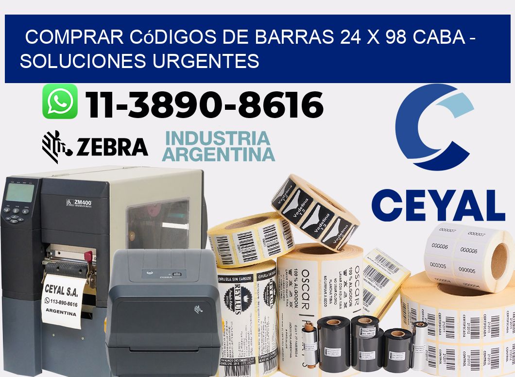 Comprar códigos de barras 24 x 98 CABA - soluciones urgentes