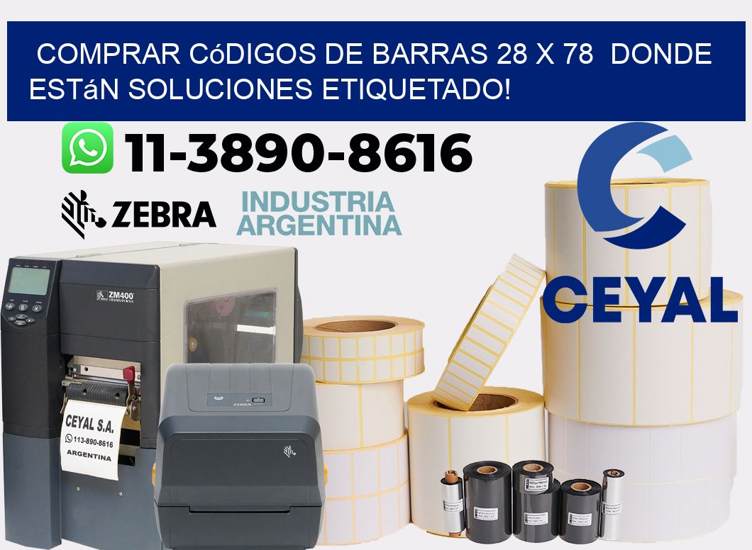 Comprar códigos de barras 28 x 78  donde están soluciones etiquetado!
