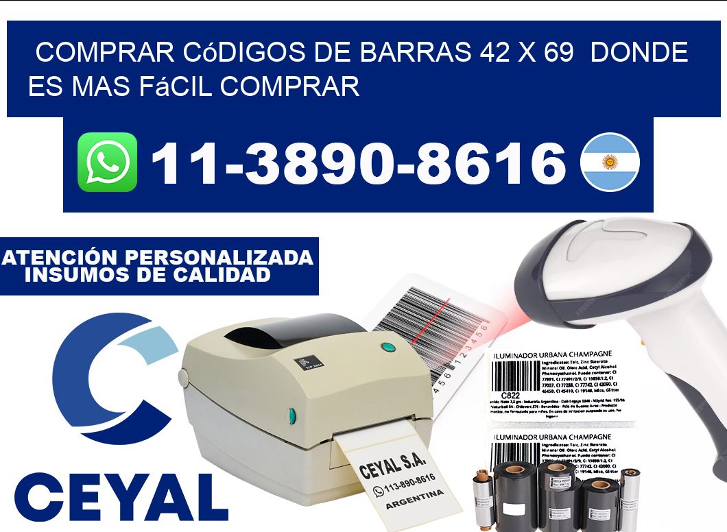 Comprar códigos de barras 42 x 69  Donde es mas fácil comprar